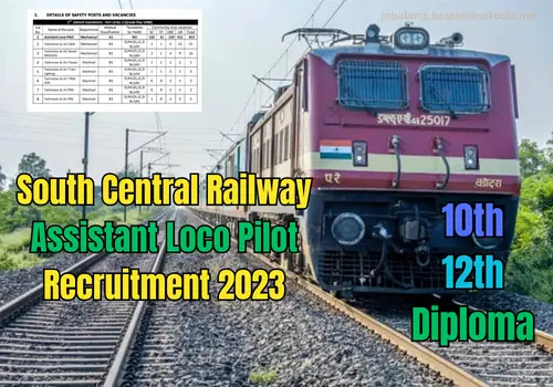 South Central Railway Assistant Loco Pilot Recruitment 2023